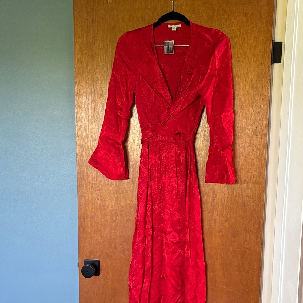 Topshop Red Wrap Dress
